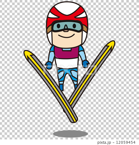 スキージャンプ 02のイラスト素材