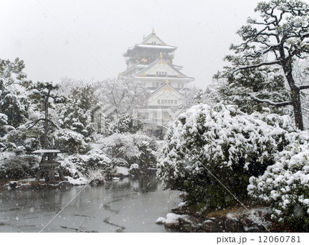 冬 大阪城日本庭園 冬 大阪城日本庭園 12060781