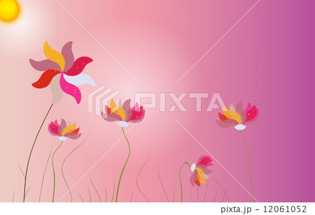 Abstract Colorful Background with Flowers. Vector Illustration 12061052