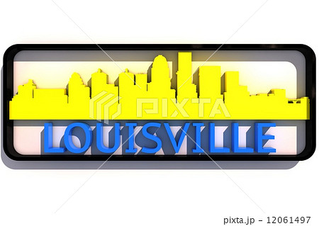 Louisville USA base colors of the flag of the city 3D design 12061497