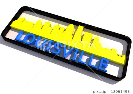 Louisville USA base colors of the flag of the city 3D design 12061498
