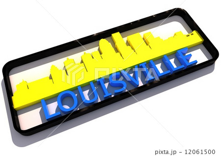 Louisville USA base colors of the flag of the city 3D design 12061500
