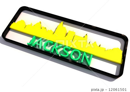 Jackson USA base colors of the flag of the city 3D design 12061501