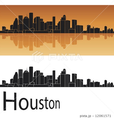 Houston City Skyline Silhouette Houston City Skyline Outline 