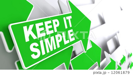 Keep it Simple on Green Direction Arrow Sign. Keep it Simple on Green Direction Arrow Sign. 12061879