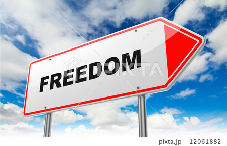 Freedom on Red Road Sign. 12061882
