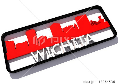 Wichita USA base colors of the flag of the city 3D design Wichita USA base colors of the flag of the city 3D design 12064536