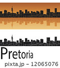Pretoria skyline in orange background 12065076