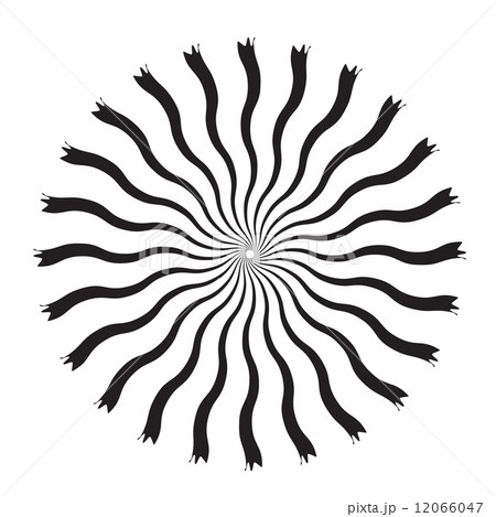 Black and White Abstract Psychedelic Art Background. Vector Illu 12066047