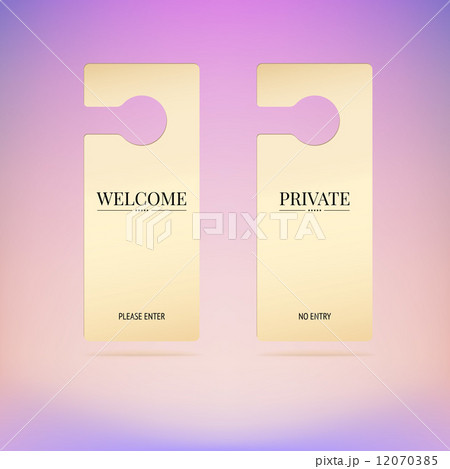 Set tag on door, welcome, private 12070385