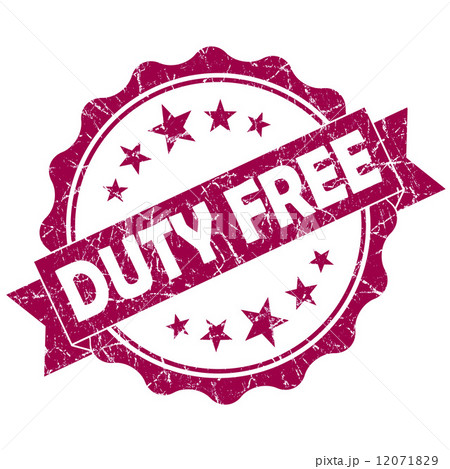Duty free pink vintage round grunge seal isolated on white background Duty free pink vintage round grunge seal isolated on white background 12071829