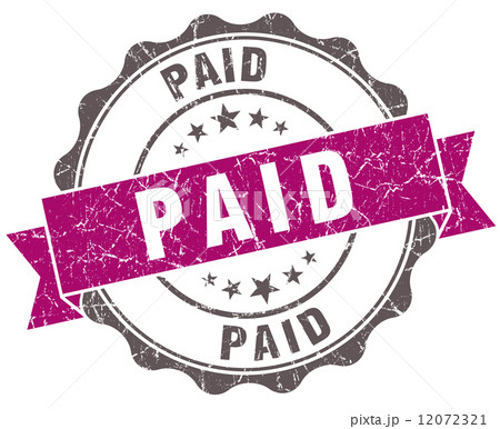 Paid violet grunge retro style isolated seal 12072321