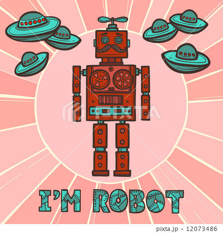 Hipster robot design 12073486