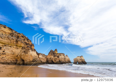 Rocky cliffs on the coast of the Atlantic ocean Rocky cliffs on the coast of the Atlantic ocean 12075036