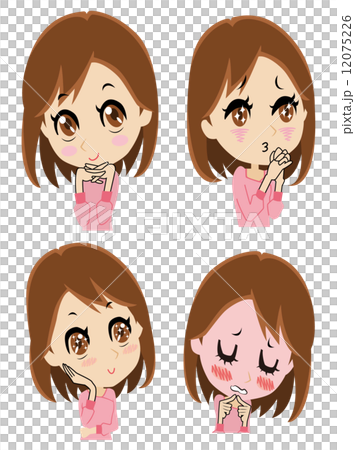 A young lady set with a scold face 12075226