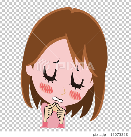 もじもじする若い女性 12075228