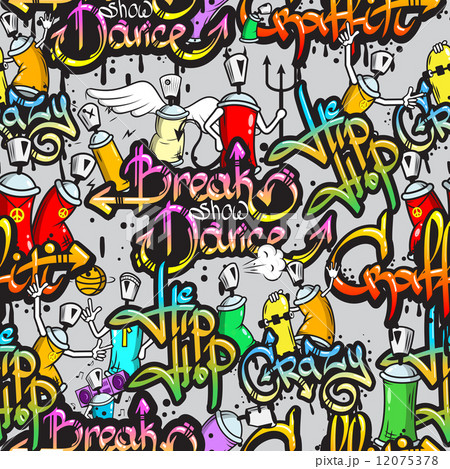 Graffiti characters seamless pattern 12075378
