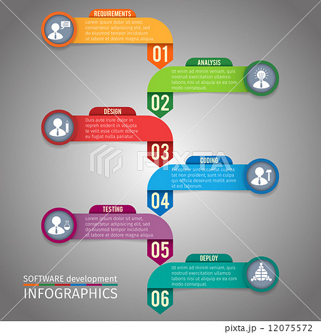 Paper infographics template Paper infographics template 12075572