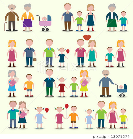 Family icons set Family icons set 12075574