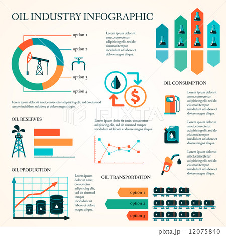 Oil production infographics Oil production infographics 12075840