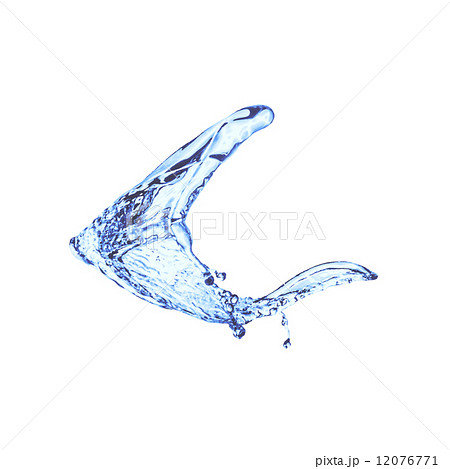 Blue water splash isolated on white 12076771
