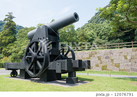 仙厳園の鉄製150ポンド砲 12076791