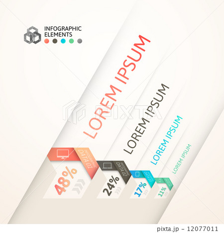 Modern business step origami style options banner 12077011