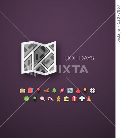 Flat design modern of brand identity style Flat design modern of brand identity style 12077967