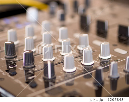 Closeup of dj controller - selective focus Closeup of dj controller - selective focus 12078484