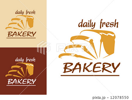 Slices of bread as bakery emblem 12078550