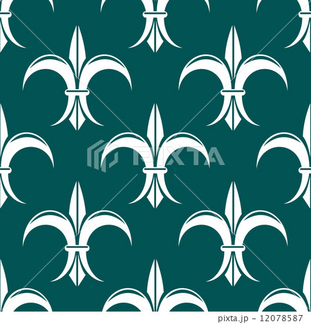 Seamless fleur-de-lis royal white pattern Seamless fleur-de-lis royal white pattern 12078587