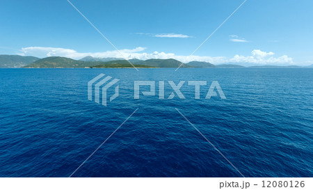 Sea summer view from ferry (Greece) 12080126