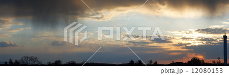 Overcast evening sky panorama 12080153