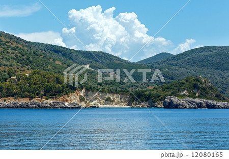 Sea summer coast view from ferry (Greece) Sea summer coast view from ferry (Greece) 12080165