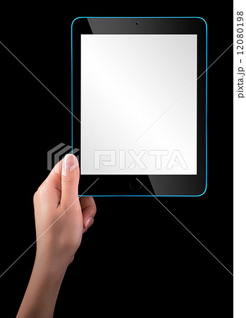 Touch screen tablet computer with hand 12080198