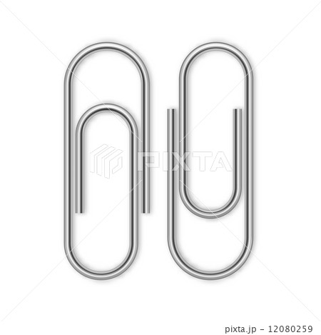 Paper clip isolated on white 12080259