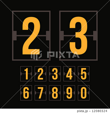 Outline countdown timer, white color flat mechanical scoreboard 12080324