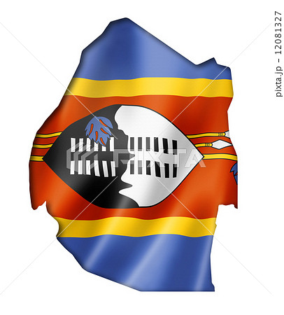 Swaziland flag map 12081327