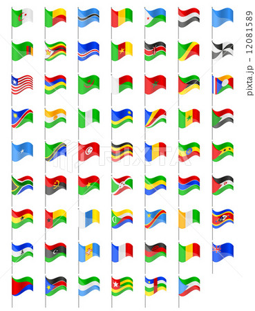 flags of Africa countries vector illustration 12081589
