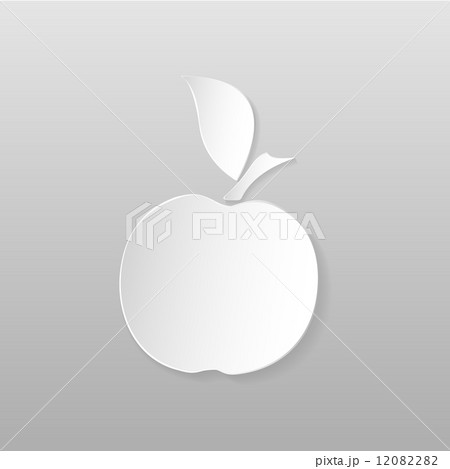 Origami apple icon. Origami apple icon. 12082282