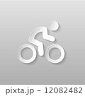 Origami vector cyclist 12082482