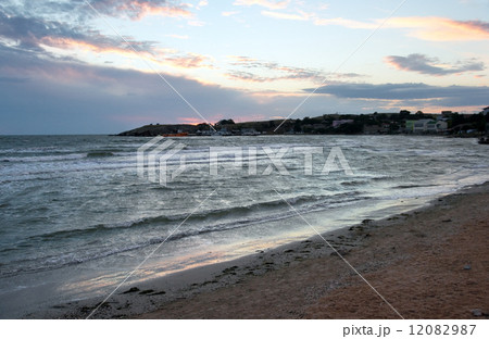 Evening sea coast Evening sea coast 12082987