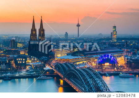 Cologne at dusk 12083478