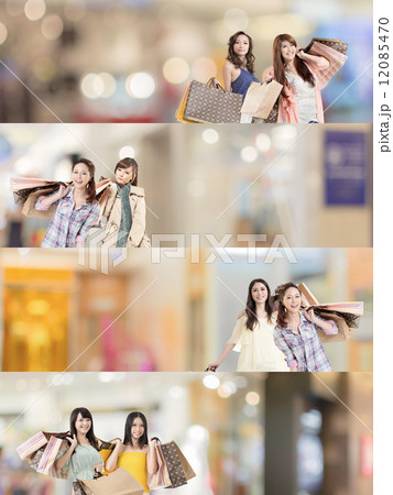 Asian woman shopping Asian woman shopping 12085470