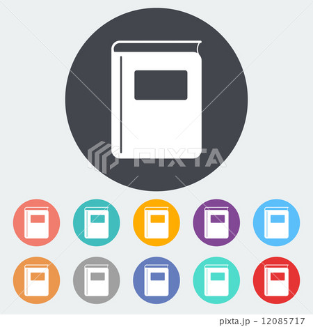 Book. Single flat icon. 12085717