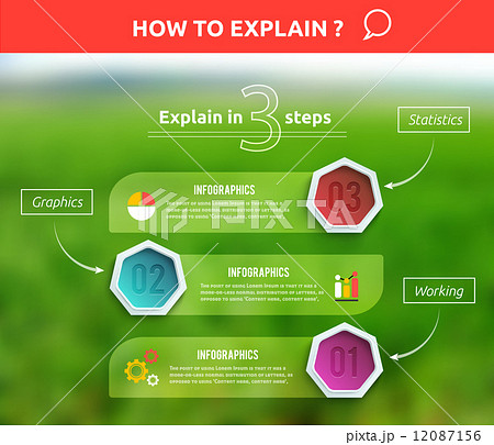 Business infographics banner origami style 12087156