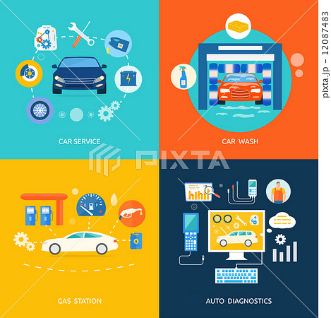 Car service car wash gas station auto diagnostics 12087483