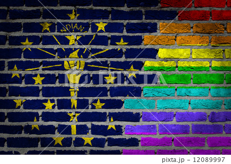 Dark brick wall - LGBT rights - Indiana Dark brick wall - LGBT rights - Indiana 12089997