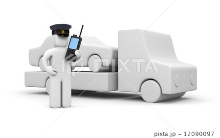 Police officer towing auto 12090097