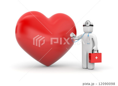 Doctor with heart and stethoscope 12090098